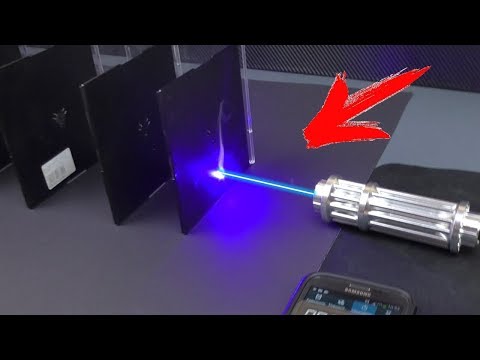 Power Laser vs 5 CD Cases in a Row!!! 10 000 Watt!! Video