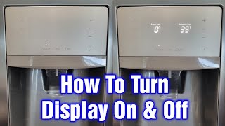 How To Turn Display On & Off – Frigidaire Gallery Refrigerator