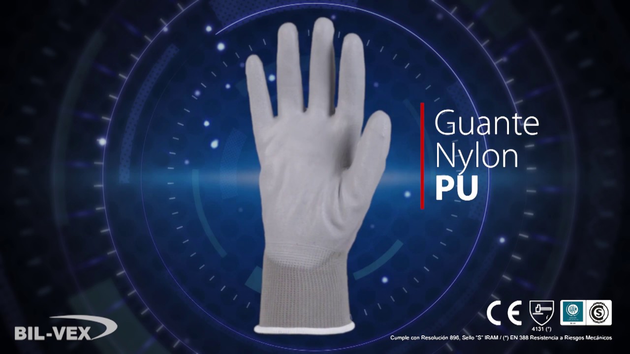 Guante BIL-VEX de Nylon recubierto en PU (Poliuretano)