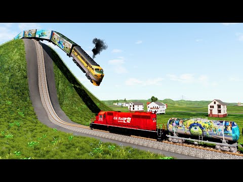 🚂Train vs Hill Climb Crashes BeamNG.Drive | Part-6