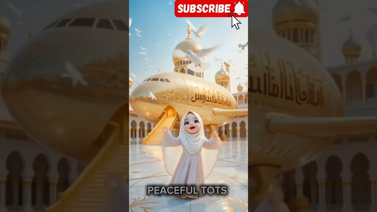 Allahu 💛 | Toddler at Golden Masjid ✈️ | Peaceful Tots | Viral Islamic Short