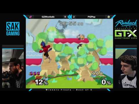 Runback 2017 Winners Finals - G2|Westballz (Falco) vs PG|Plup (Sheik)