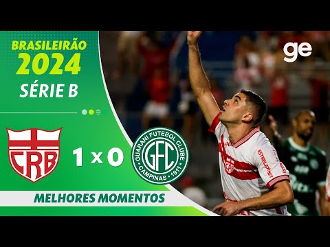 CRB 1 X 0 GUARANI | MELHORES MOMENTOS | 12ª RODADA BRASILEIRÃO SÉRIE B | ge.globo