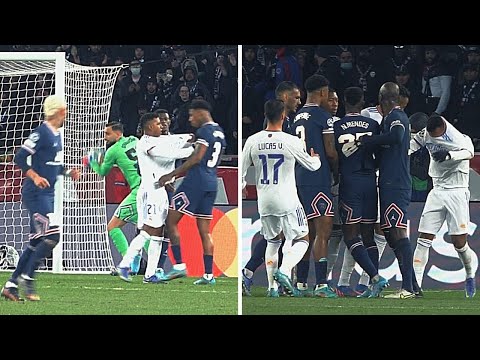 Kimpembe vs Rodrygo FIGHT during PSG vs Real Madrid
