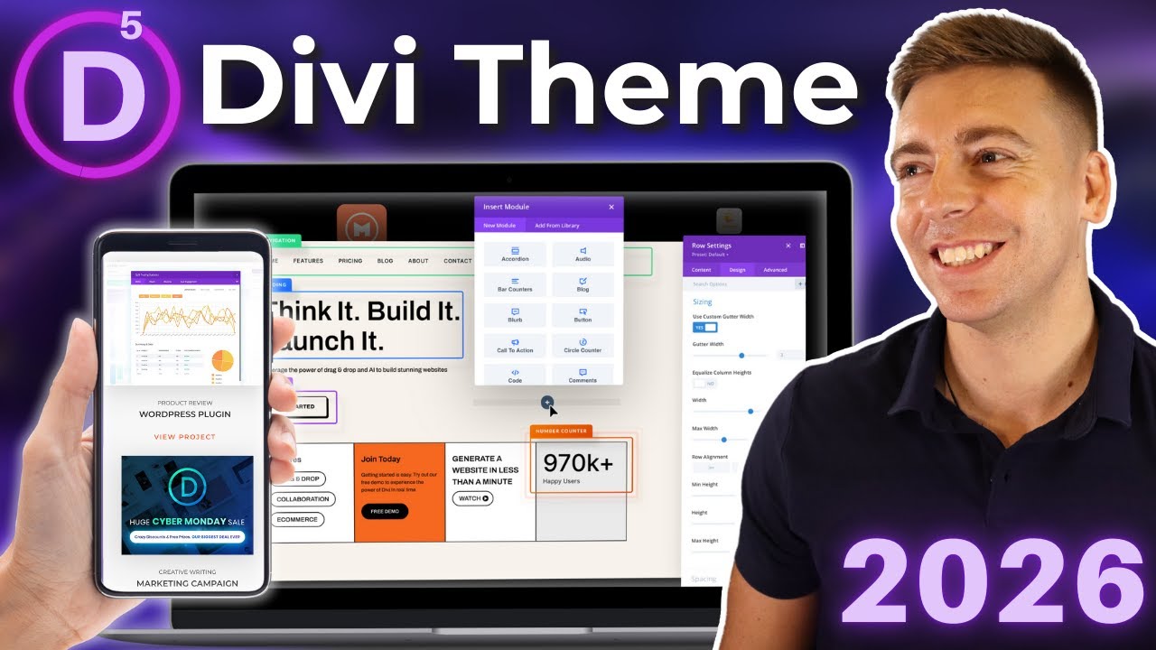 Divi Theme Tutorial 2026 | Quick Start to Divi 5 (Premium WordPress Theme)