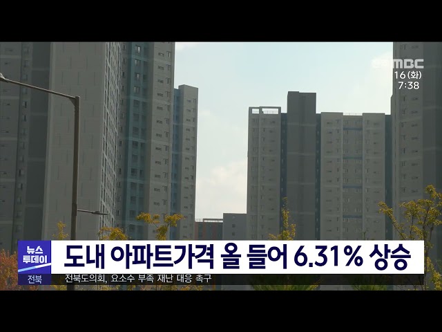 도내 아파트가격 올 들어 6.31% 상승