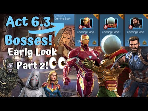Act 6.3 Boss Fights Early Look and Gameplay! Part 2! - Marvel Contest of Champions