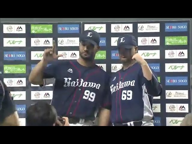 ライオンズ・ウルフ投手・メヒア選手ヒーローインタビュー 2016/8/28 L-F