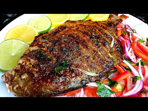 How to Grill a Tasty Whole Pompano Fish | Oven Grilled Pompano Fish