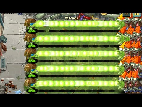 PvZ 2 Challenge - 200 Plants Level 1 Vs 200 Conehead Zombies - Who is the best plant?