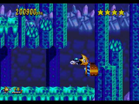 Ristar Playthru Part Eight - Planet Freon: Splash Snow + Boss