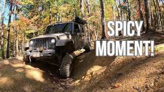 Sketchy Moment on Windrock's Trail 26 (Thermostat Fail & Near Rollover)