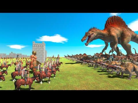 Infinity War - Humans VS Dinosaurs | Animal Revolt Battle Simulator