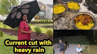 எங்கள் Communityல Current cut at Night~ Day in my life during Rainy season ~FamilyTraveler  USA Vlog