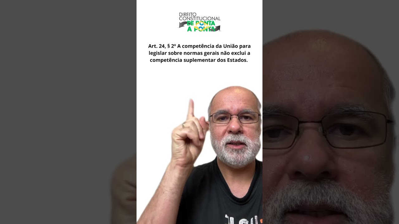 Bora estudar o artigo Art. 24, § 2º da CF?