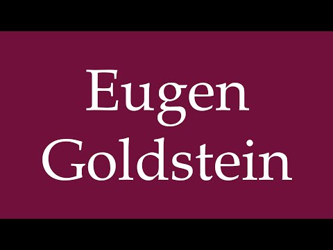 How to Pronounce ''Eugen Goldstein'' Correctly in German