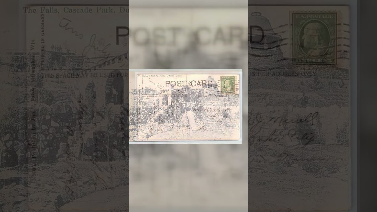 Jno. T. Faber, Divided Back Postcard, Cascade Park, Duluth, 1910 Video