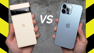 Google Pixel 6 Pro vs Apple iPhone 13 Pro Max Drop Test!