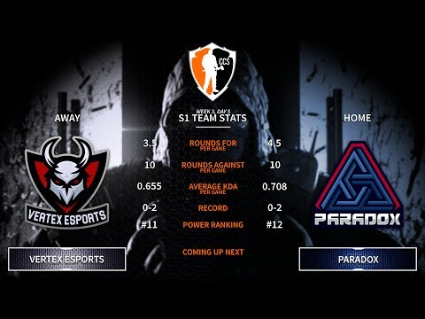 NA/PC Invite League - Week 3, Day 5 - Vertex eSports Vs. Paradox