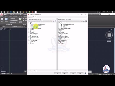 Autocad 3d Modeling | Autocad 3d basic | Add 3D Modeling Workplace | Lesson 49