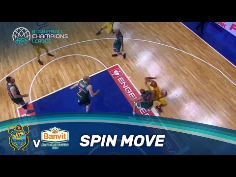 Tariq Kirksay shows off his handles in the low post - Basketball Champions League