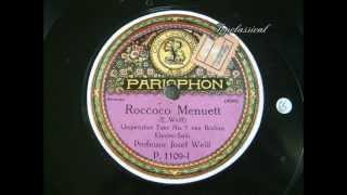 Josef Weiss plays his Roccoco Menuett & Brahms Hungarian Dance Parlophon