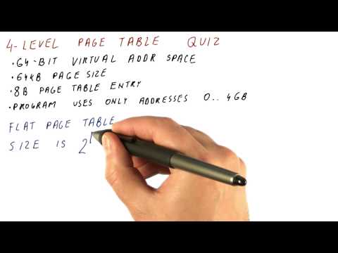 4 Level PT Quiz - Georgia Tech - HPCA: Part 4