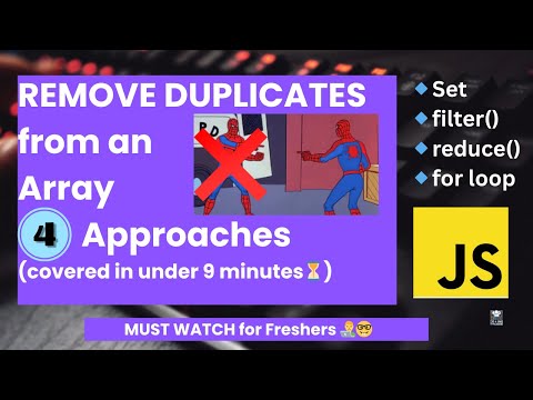 Remove Duplicates From An Array Javascript Interview Questions