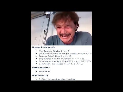 Pedro Pascal Reacts to Rengar Rework ;-;...