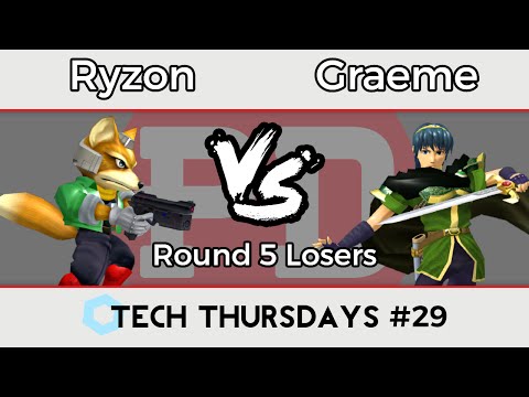 Tech Thursdays #29 - Ryzon (Fox) Vs Graeme (Marth) Melee Losers R4