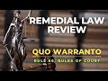 RULE 66 - QUO WARRANTO | REMEDIAL LAW REVIEW