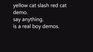 yellow cat red cat demo. say anything. lyrics in description.