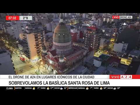 🔴LA CIUDAD DE BUENOS AIRES DESDE EL DRONE DE A24: PALACIO DE LOS LIRIOS + BASÍLICA DE SANTA ROSA