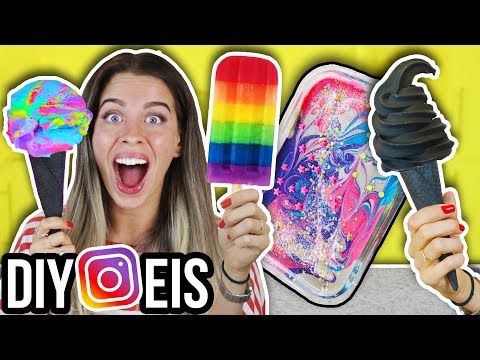 MAGIE?! 😱 DIY EIS AUS PULVER von INSTAGRAM IM LIVE TEST! 🌈 Eis-Ideen Hacks ohne Eismaschine