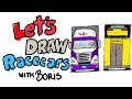 Let S Draw Race Cars With Boris At Noon ET How To Draw A Racecar Hauler Transporter TeamToyota