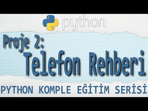 #Python Dersleri: 31 - PROJE 2: TELEFON REHBERİ