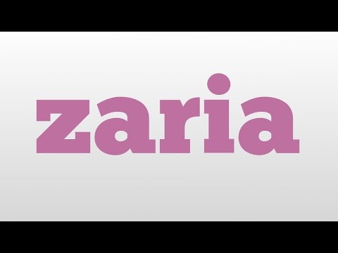 zaria meaning and pronunciation