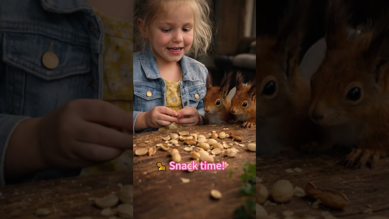The purest friendship you’ll see today. Little girl rescues twin squirrels! ❤️ #animalrescue