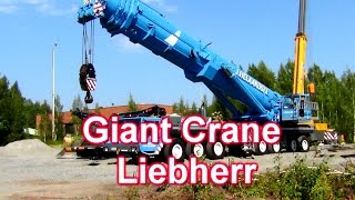 preview picture of video 'Giant Crane Liebherr LTM 1500-8.1. Nokia Finland mobile crane'