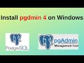 109 PostgreSQL DBA How To Install Pgadmin 4 On Windows 10 11 Pgadmin 4 Install On Windows 2024