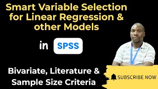 Download the video "Selecting variables for multivariate analysis in linear regression: Statistical & other criteria"