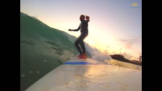 preview picture of video 'Surfing Sunset Imessouane bay-HD 720p'