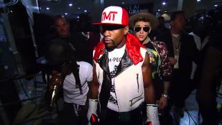 Floyd Mayweather Walks Out With Justin Bieber &amp; Lil Wayne!