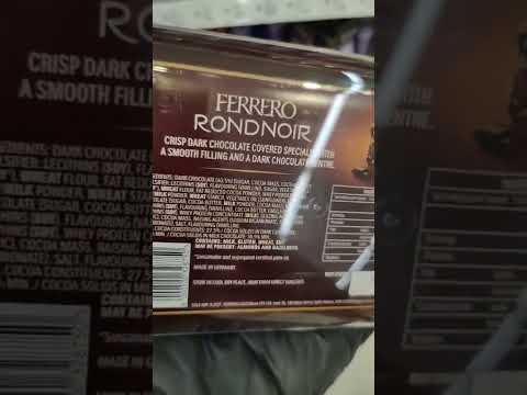 FERRERO RONDNOIR #satisfying #asmrsounds #darkchocolate #chocolate #ferrero #foodie #shorts