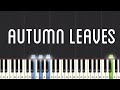 Autumn Leaves Piano Tutorial Medium