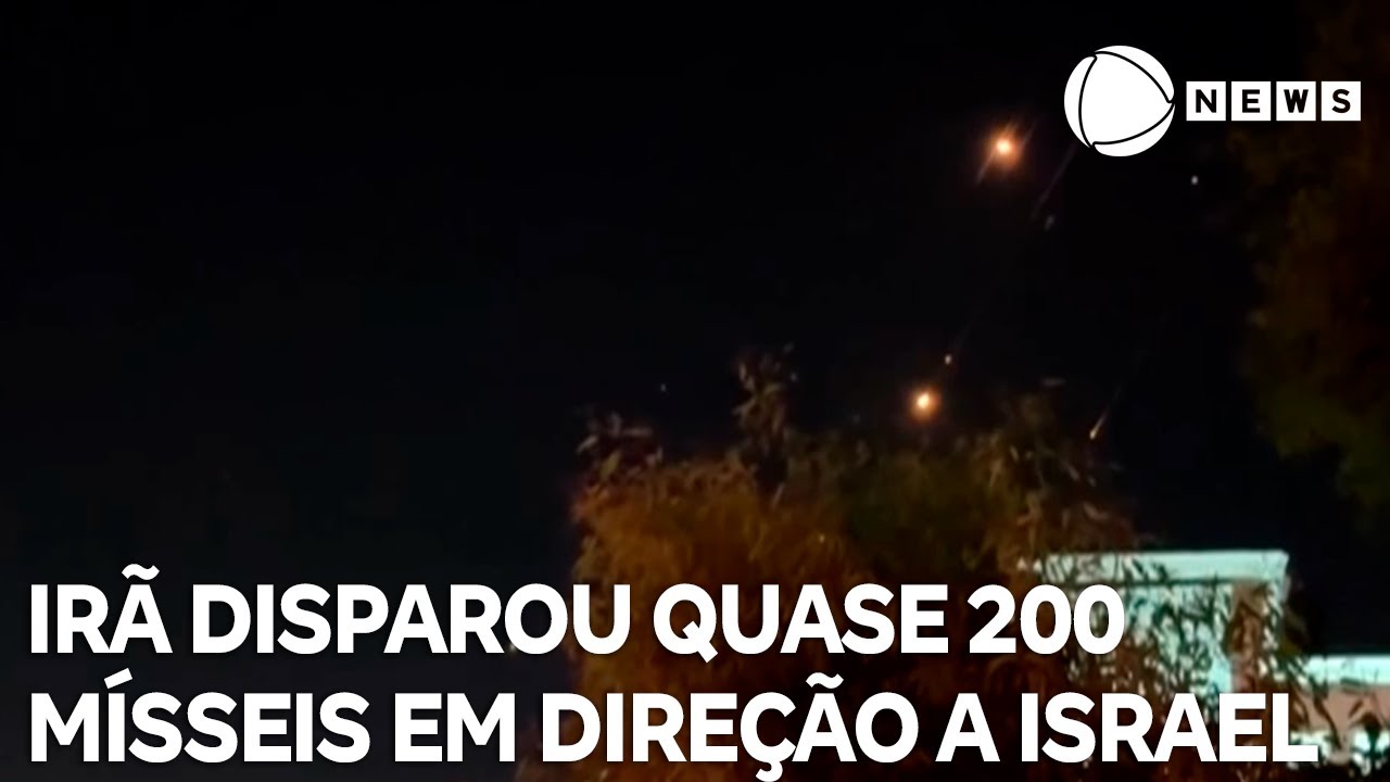 Irã disparou quase 200 mísseis em direção a Israel