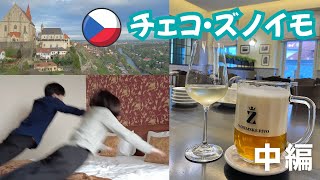 【中編】ベッドダイブして美味しいご飯食べてビールとワインを呑んで過ごすチェコ・ズノイモ二人旅