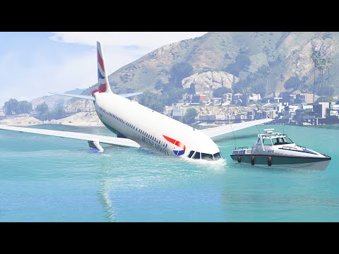 A320 Emergency Landing Crash On Water When Pilot Got Too Sick | GTA 5