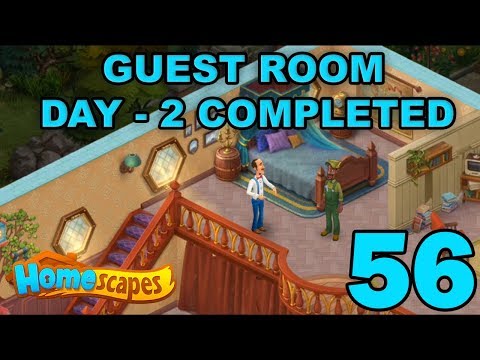 HOMESCAPES STORY WALKTHROUGH - GUEST ROOM - DAY 2 COMPLETED - GAMEPLAY - #56