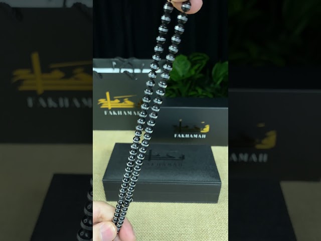 سبحة كوك تمليكة بنقوش فضية – 99 خرزة